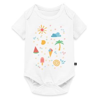 Été - Body à manches courtes Premium Bébé - blanc - Devant