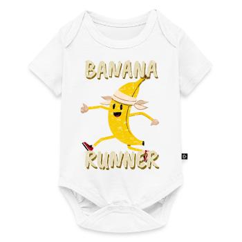 Banana Jogging Marathon Banana Runner - Body à manches courtes Premium Bébé - blanc - Devant