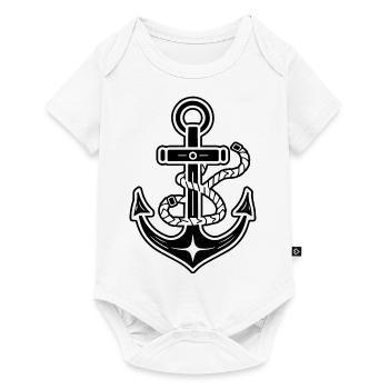 Bateau d’ancre Navire Nautique - Body à manches courtes Premium Bébé - blanc - Devant
