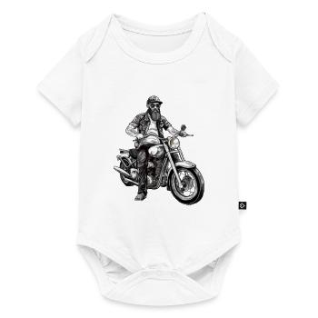 Jack der Biker - Baby Premium Kurzarmbody - Weiß - Vorne