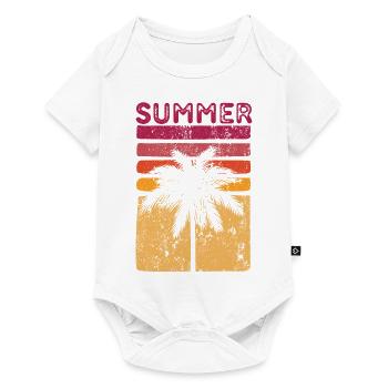 Summer retro sunset surfer - Baby Premium short-sleeve bodysuit - white - Front