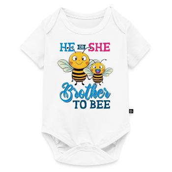 He or She - I'm going to be brother bee saying guys - Baby Premium short-sleeve bodysuit - white - Front