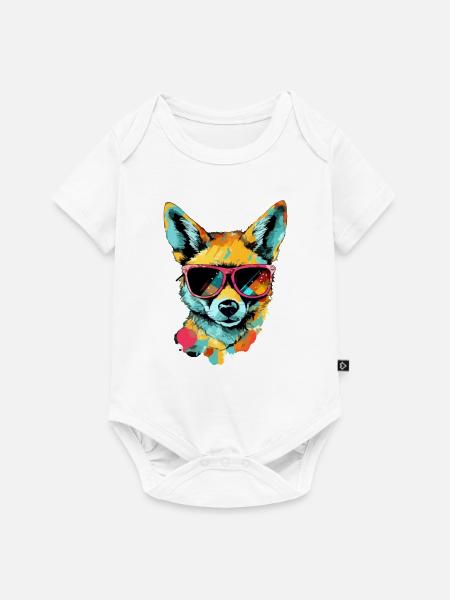 Theo der Schakal - Baby Premium Kurzarmbody - Weiß