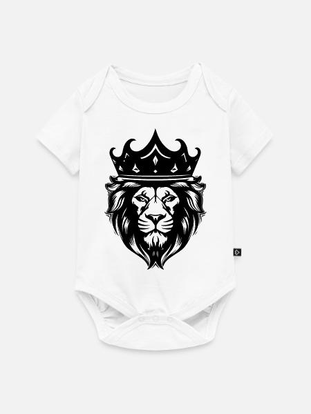 Löwe Löwenkopf Raubtier - Baby Premium Kurzarmbody - Weiß