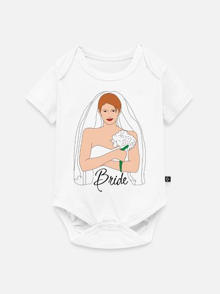 bride braun - Baby Premium Kurzarmbody - Weiß
