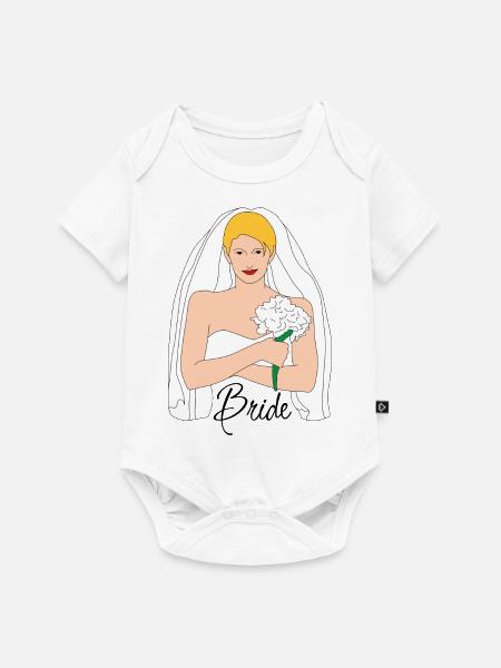 bride blond 1 - Baby Premium Kurzarmbody - Weiß