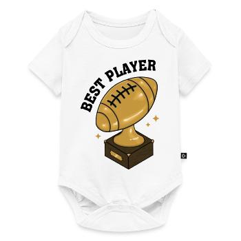Best football player trophy number one - Baby Premium Kurzarmbody - Weiß - Vorne