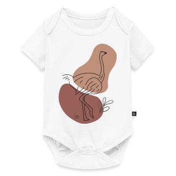 "Strauss", Boho Line Art Design, Series "Desert" - Baby Premium short-sleeve bodysuit - white - Front
