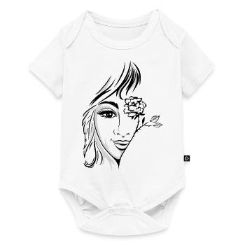 Floral mood - Baby Premium short-sleeve bodysuit - white - Front