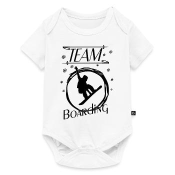 team boarding - Baby Premium Kurzarmbody - Weiß - Vorne