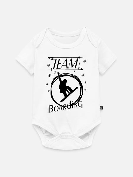 team boarding - Baby Premium Kurzarmbody - Weiß