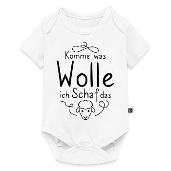 Komme was Wolle ich Schaf das - Baby Premium Kurzarmbody - Weiß - Vorne