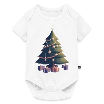 Glowing Christmas Tree - Baby Premium short-sleeve bodysuit - white - Front