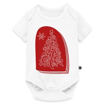 "Tree", Boho Line Art Design, Series "Xmas" - Baby Premium short-sleeve bodysuit - white - Front
