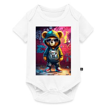 Ours en Peluche Urban Street - Body à manches courtes Premium Bébé - blanc - Devant