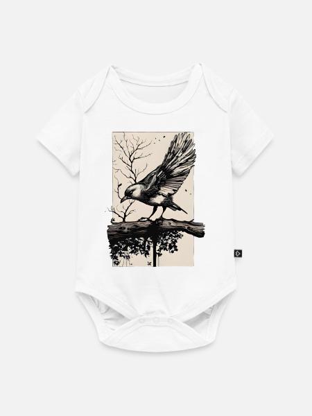 free bird - Baby Premium Kurzarmbody - Weiß