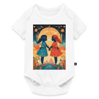 Sternzeichen Zwilling - Baby Premium Kurzarmbody - Weiß - Vorne