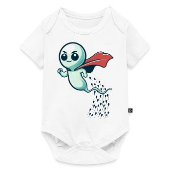 Super donneur de sperme sperme drôle fête des pères - Body à manches courtes Premium Bébé - blanc - Devant