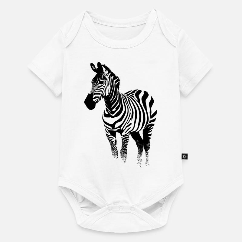 Zebra - Baby Premium Kurzarmbody - Weiß