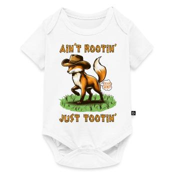 Fox Ain't Rootin' Just Tootin' Funny Animals - Baby Premium Kurzarmbody - Weiß - Vorne