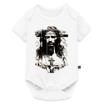 Jésus Bible Religion Chrétienne Croix Chrétienne Chrétienne - Body à manches courtes Premium Bébé - blanc - Devant