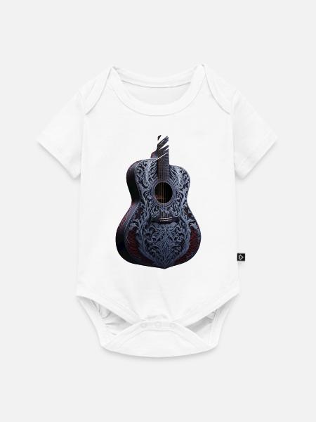 Gitarre - Baby Premium Kurzarmbody - Weiß