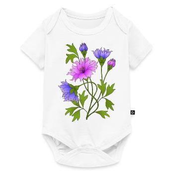 Flowers - Baby Premium short-sleeve bodysuit - white - Front