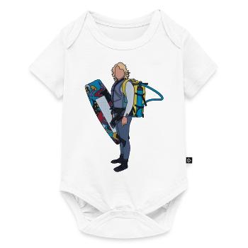 Kiteboarder avec équipement de kite - Body à manches courtes Premium Bébé - blanc - Devant