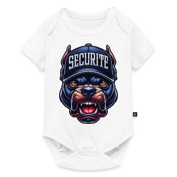 securité pitbull - Body à manches courtes Premium Bébé - blanc - Devant