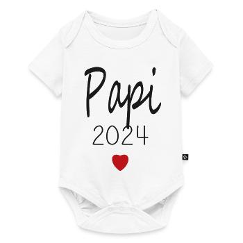 papa - futur papa 2024 - Body à manches courtes Premium Bébé - blanc - Devant