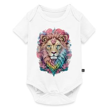Aquarelle Lion - Body à manches courtes Premium Bébé - blanc - Devant