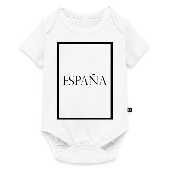 España, schlichter Statement Schriftzug - Baby Premium Kurzarmbody - Weiß - Vorne