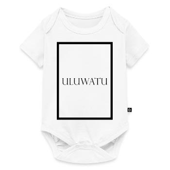 Uluwatu, Bali, schlichter Statement Schriftzug - Baby Premium Kurzarmbody - Weiß - Vorne