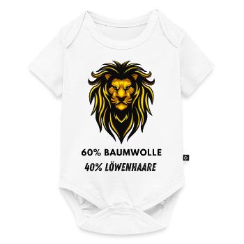 T-shirt amusant 60% coton 40% poils de lion - Body à manches courtes Premium Bébé - blanc - Devant