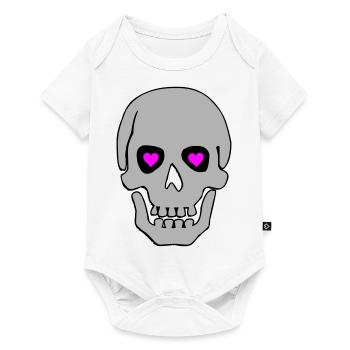 skull in love 02 - Baby Premium short-sleeve bodysuit - white - Front