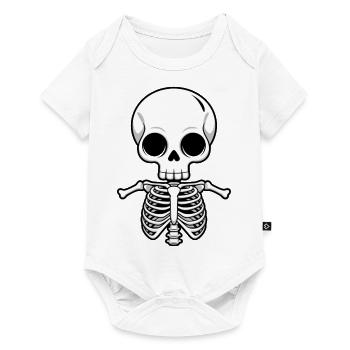 Skelett Halloween Kostüm - Baby Premium Kurzarmbody - Weiß - Vorne