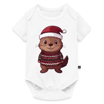 Beaver Christmas - Baby Premium short-sleeve bodysuit - white - Front
