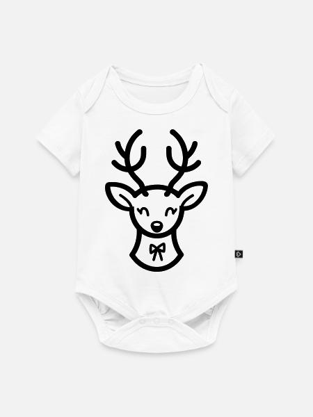 Weihnachtsrentiere - Baby Premium Kurzarmbody - Weiß