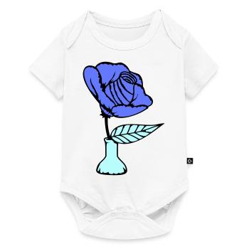 Beautiful Rose Vase Blossom Leaf Roses Romantic - Baby Premium short-sleeve bodysuit - white - Front