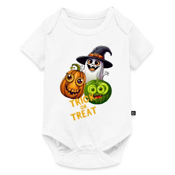 Trick or Treat - Effrayant et idiot - Body à manches courtes Premium Bébé - blanc - Devant