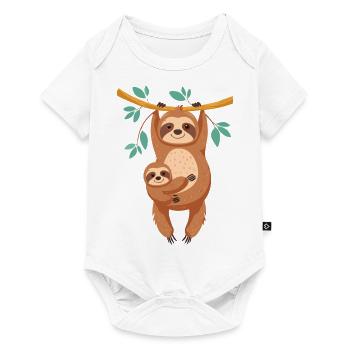 Hang in there buddy - Baby Premium Kurzarmbody - Weiß - Vorne