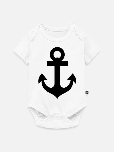 Anker - Baby Premium Kurzarmbody - Weiß