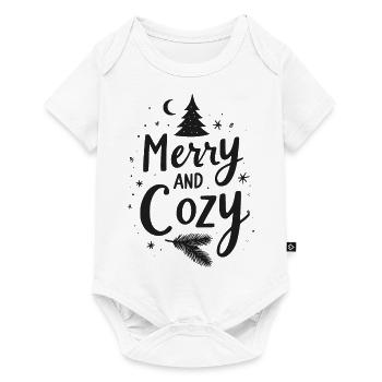 Merry and Cozy - Baby Premium short-sleeve bodysuit - white - Front