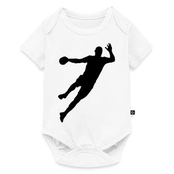 Handball Player Jump Shot Gift - Baby Premium short-sleeve bodysuit - white - Front