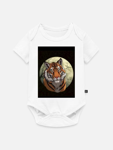 Majestätischen Tiger - Baby Premium Kurzarmbody - Weiß