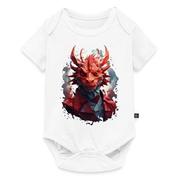 Drache - Baby Premium Kurzarmbody - Weiß - Vorne