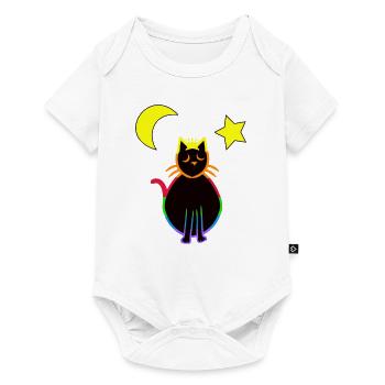 LGBT Katze Katzen Kätzchen Regenbogenfahne - Baby Premium Kurzarmbody - Weiß - Vorne