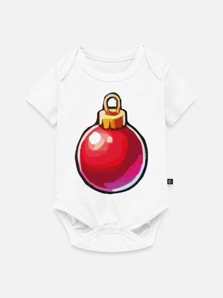 Weihnachtskugel - Baby Premium Kurzarmbody - Weiß