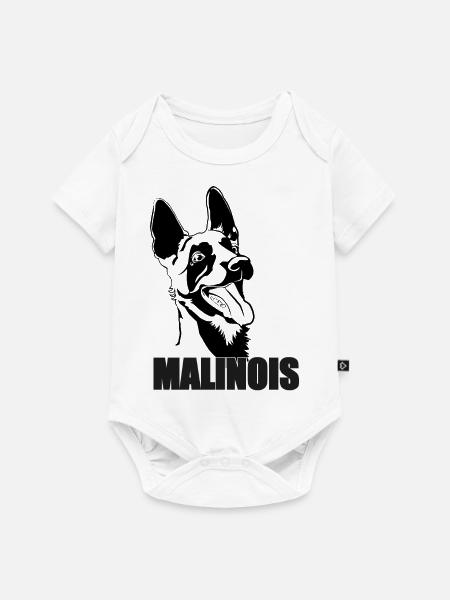 Belgischer Malinois Belgischer Malinois - Baby Premium Kurzarmbody - Weiß