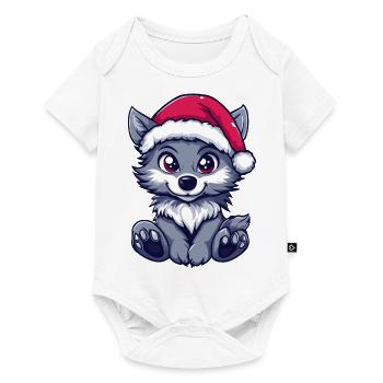 Loup Noël - Body à manches courtes Premium Bébé - blanc - Devant